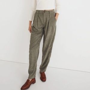 Madewell Corduroy High Rise Tapered Pants Distant Surplus Green Size 12